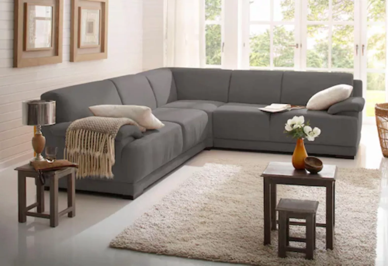 Home affaire Ecksofa »Telos L-Form«, mit Boxspring-Federung und in 3 Qualit günstig online kaufen