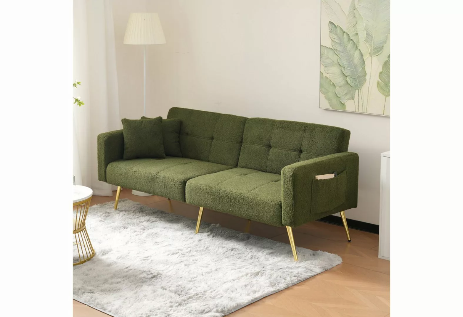 Merax Schlafsofa, mit Bettfunktion, Bettsofa, Klappsofa, Gästebett günstig online kaufen