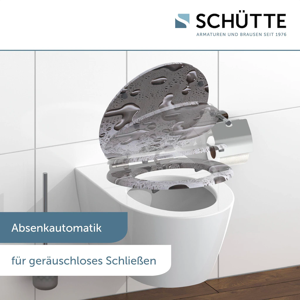 Schütte WC-Sitz »Grey Steel«, mit Absenkautomatik und Holzkern, MDF günstig online kaufen