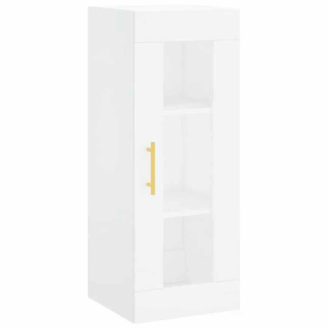 vidaXL Hängeschrank Wandschrank Weiß 34,5x34x90 cm Glas Vitrine Hängeschran günstig online kaufen