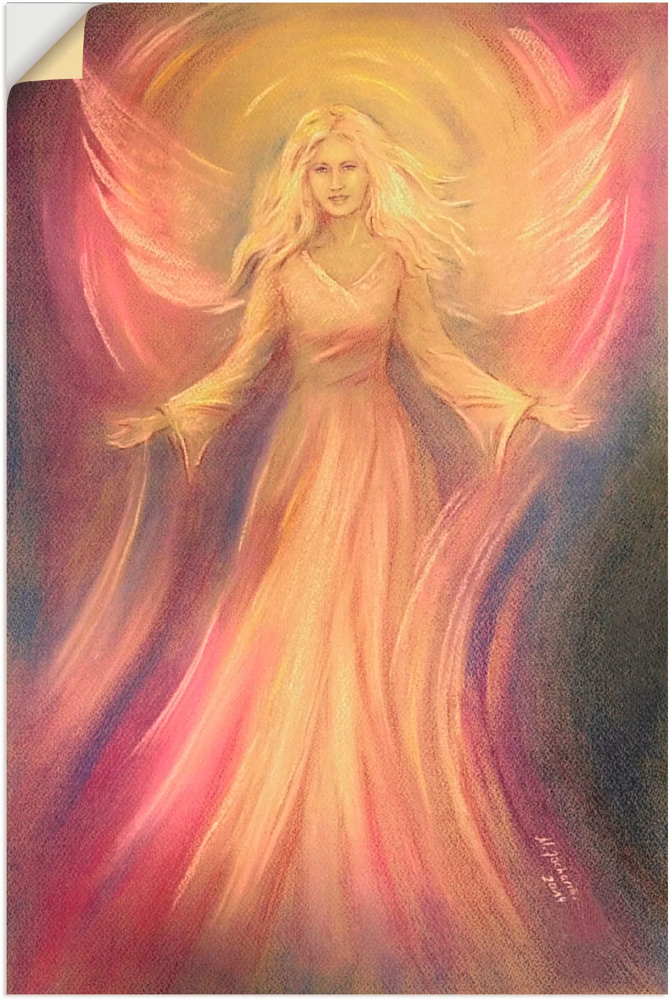 Artland Wandbild "Engel Licht Liebe - Spirituelle Malerei", Religion, (1 St günstig online kaufen