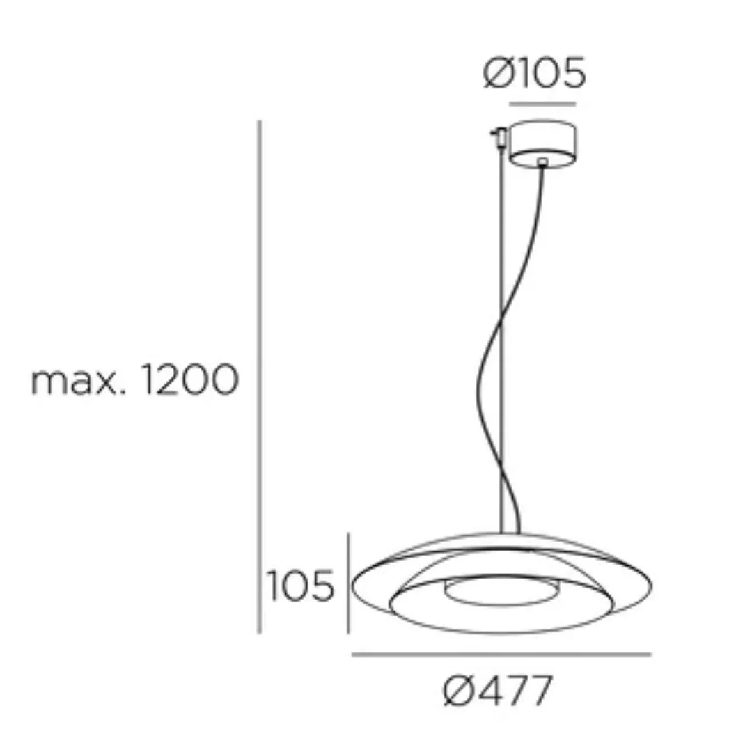 LEDS-C4 LED-Pendellampe Noway Big dezentral, schwarz, CCT günstig online kaufen