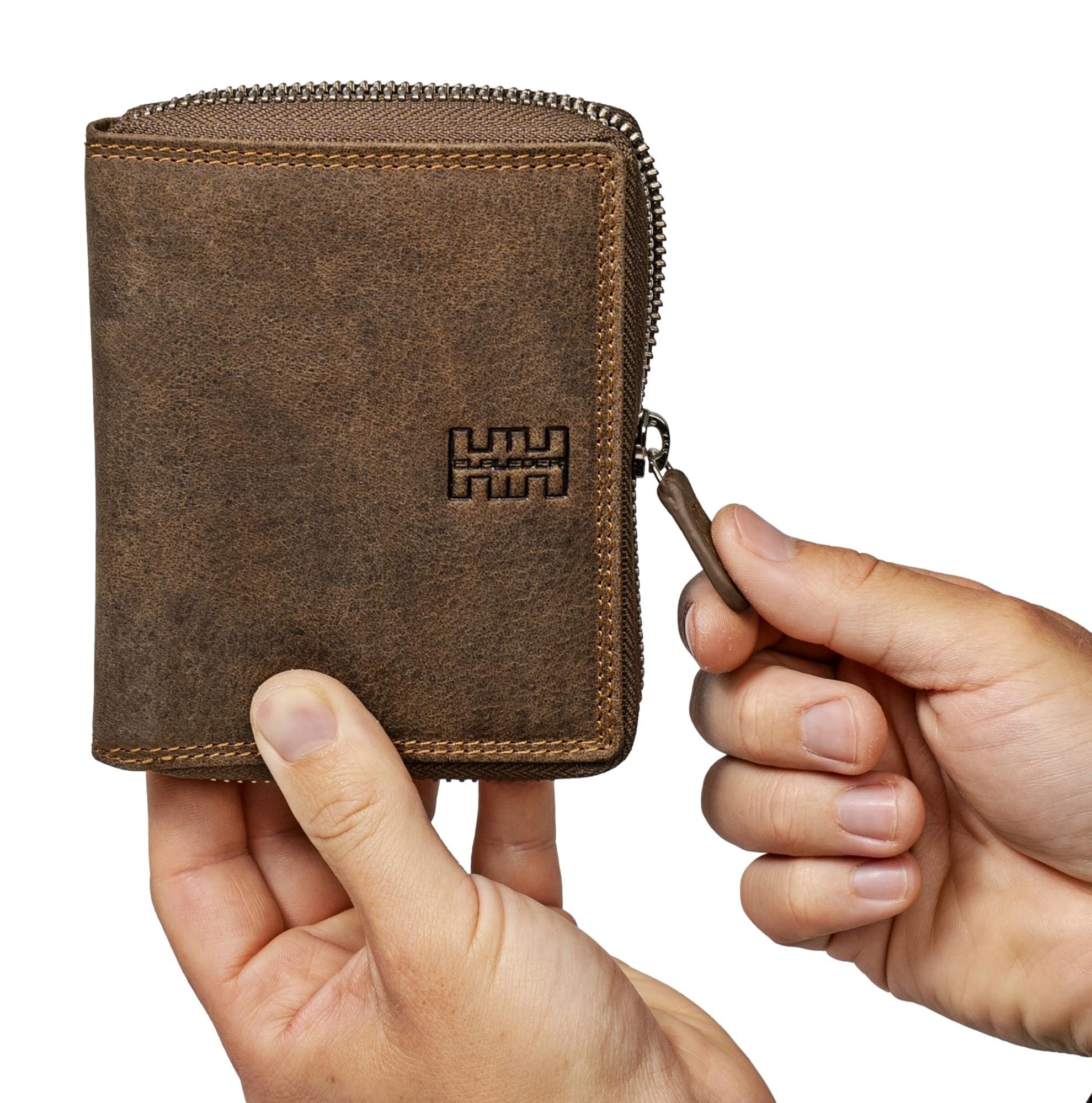 Elbleder Geldbörse Polo 109 umlaufender Reißverschluss günstig online kaufen