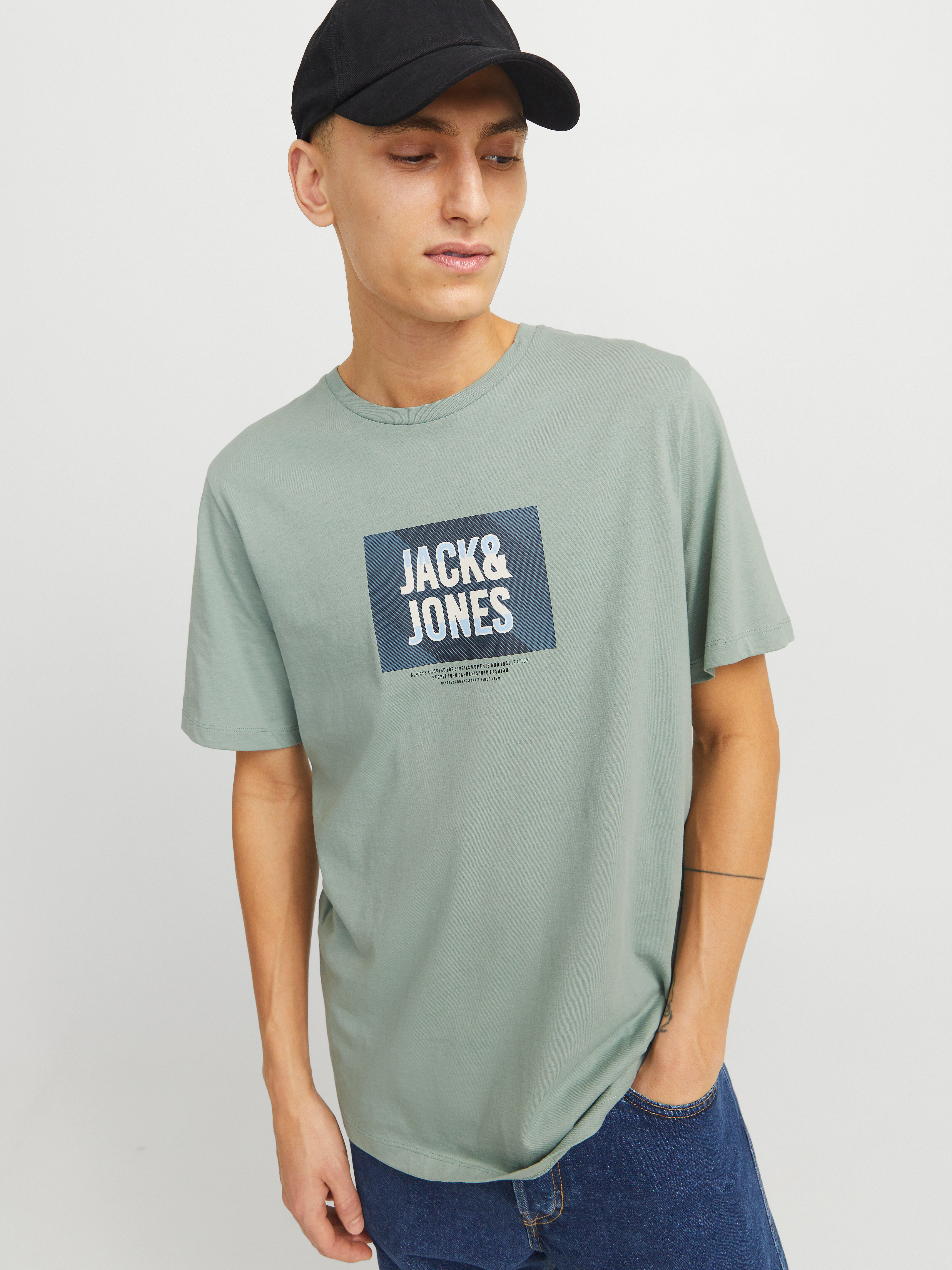 Jack & Jones Print-Shirt "JJHUDSON TEE SS CREW NECK" günstig online kaufen