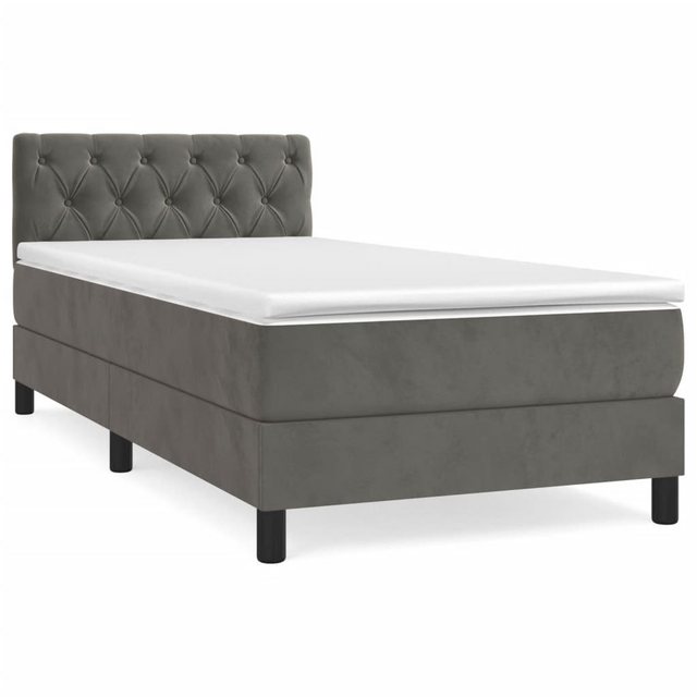 vidaXL Boxspringbett Bett Boxspringbett mit Matratze Samt (80 x 200 cm, Dun günstig online kaufen