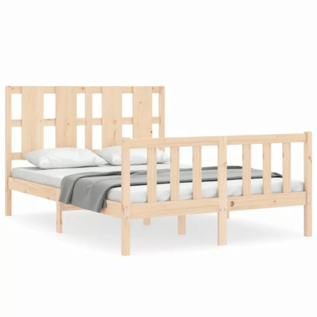 furnicato Bett Massivholzbett mit Kopfteil 140x190 cm günstig online kaufen