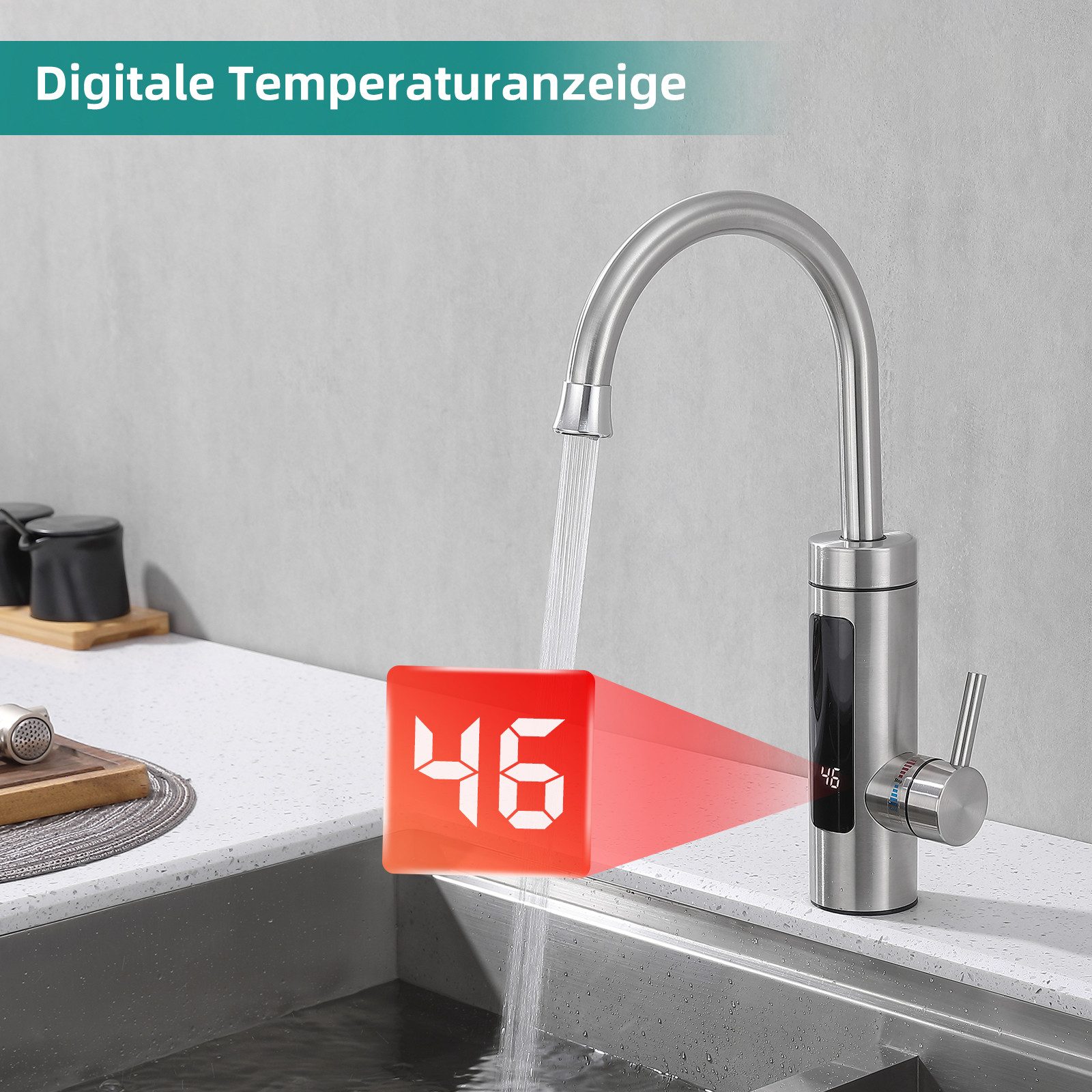 HOMELIVE Küchenarmatur mit durchlauferhitzer,Spültischarmatur küche,küchena günstig online kaufen