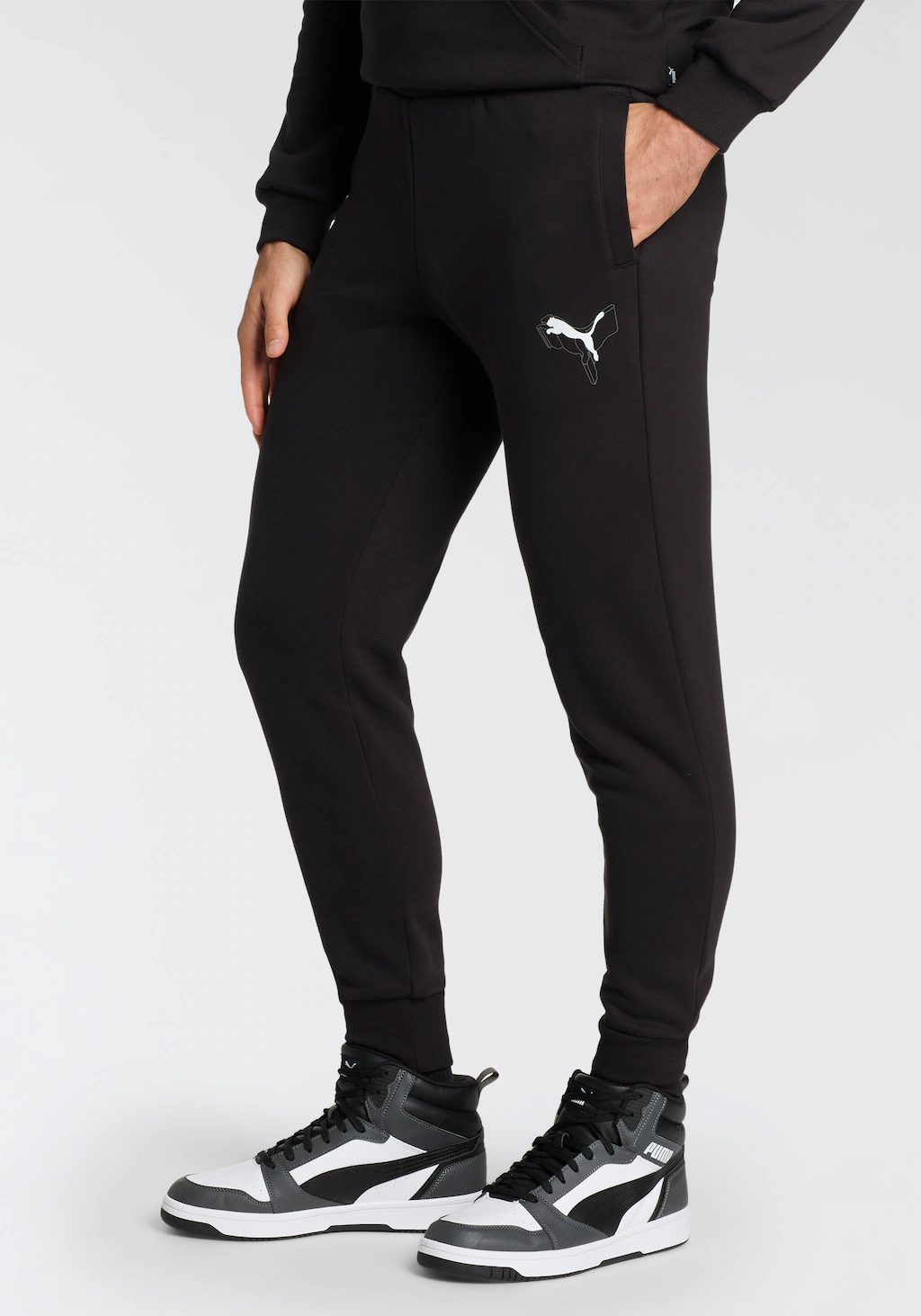 PUMA Jogginghose "ESS+ LOGO LAB CAT SWEATPANTS FL CL", Jogginghose günstig online kaufen