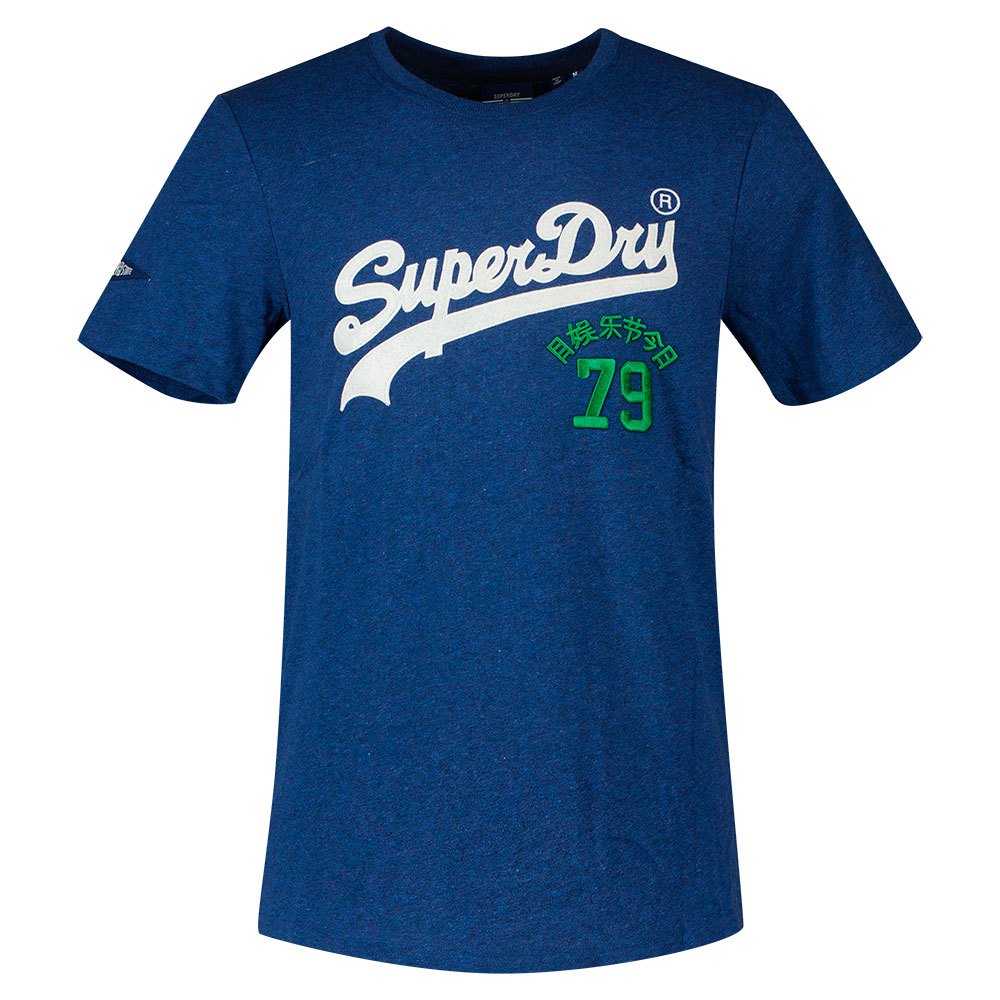 Superdry Vintage Logo Source Kurzarm T-shirt S Bright Blue Marl günstig online kaufen