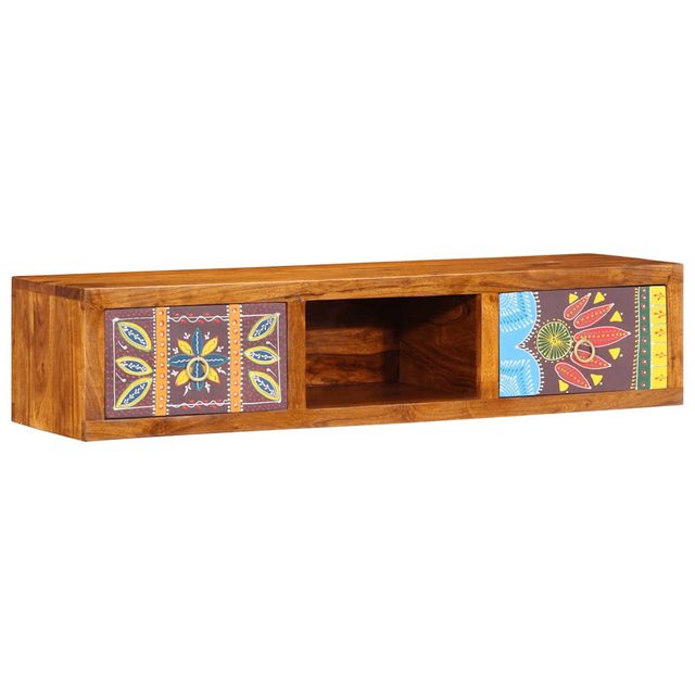 vidaXL Schrankmodule TV-Wandschrank Mehrfarbig 100x30x22 cm Massivholz Akaz günstig online kaufen