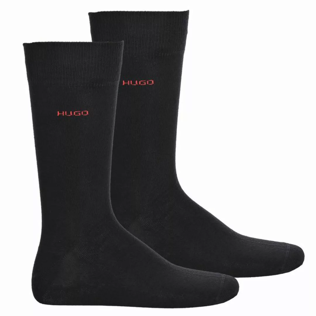 HUGO Herren Socken 2er Pack - RS Uni CC, Kurzsocken, einfarbig Schwarz EU 4 günstig online kaufen