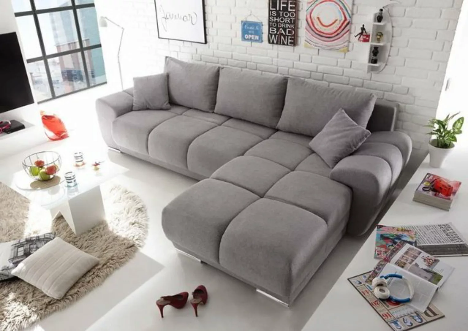 ED EXCITING DESIGN Ecksofa, Anton Ecksofa 289x189 cm Couch Eckcouch Sofa An günstig online kaufen