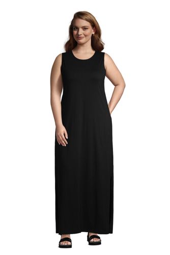 Maxi-Strandkleid in großen Größen, Damen, Größe: 56-58 Plusgrößen, Schwarz, günstig online kaufen