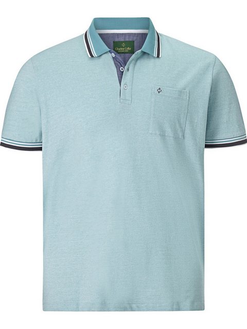 Charles Colby Poloshirt EARL LANDON aus Two-Tone Pikee günstig online kaufen