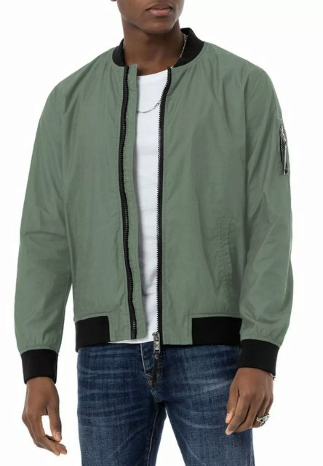 RedBridge Bomberjacke Herren Bomberjacke Collegejacke Mint L günstig online kaufen