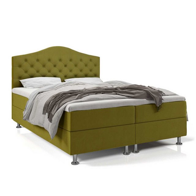 Best for Home Boxspringbett Glamour Bonellfederkern inkl. 7-Zonen Topper T- günstig online kaufen