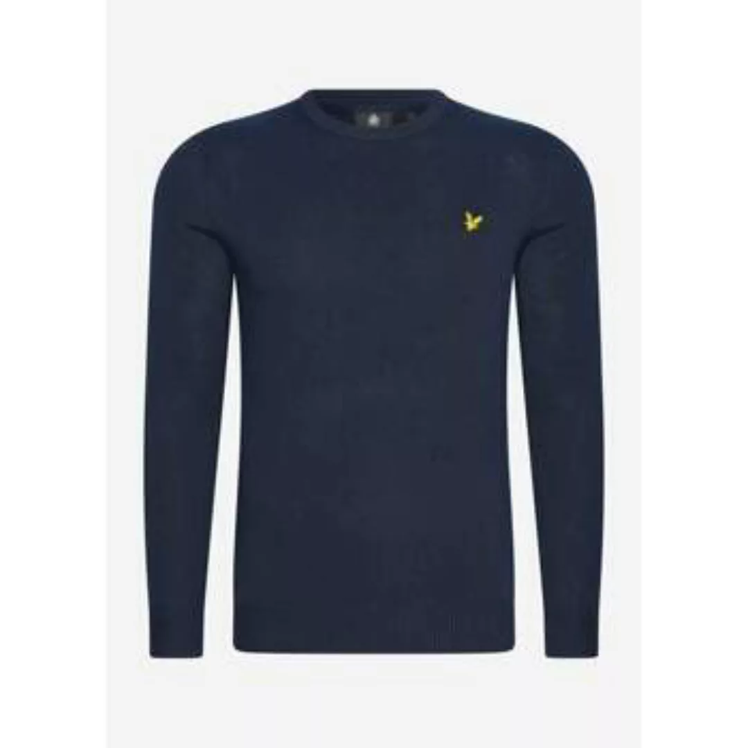 Lyle & Scott  Pullover Cotton merino crew neck jumper - dark navy günstig online kaufen