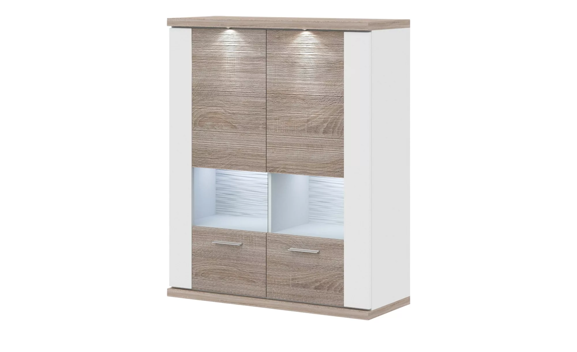 uno Hängevitrine   Titan ¦ holzfarben ¦ Maße (cm): B: 106 H: 130 T: 42.0 Sc günstig online kaufen