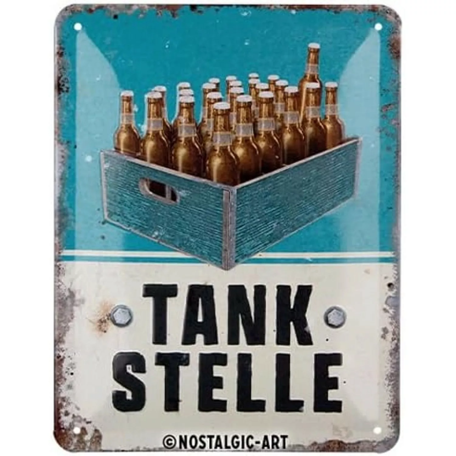 Nostalgic-Art Blechschild 15x20 cm - Tankstelle Bier günstig online kaufen