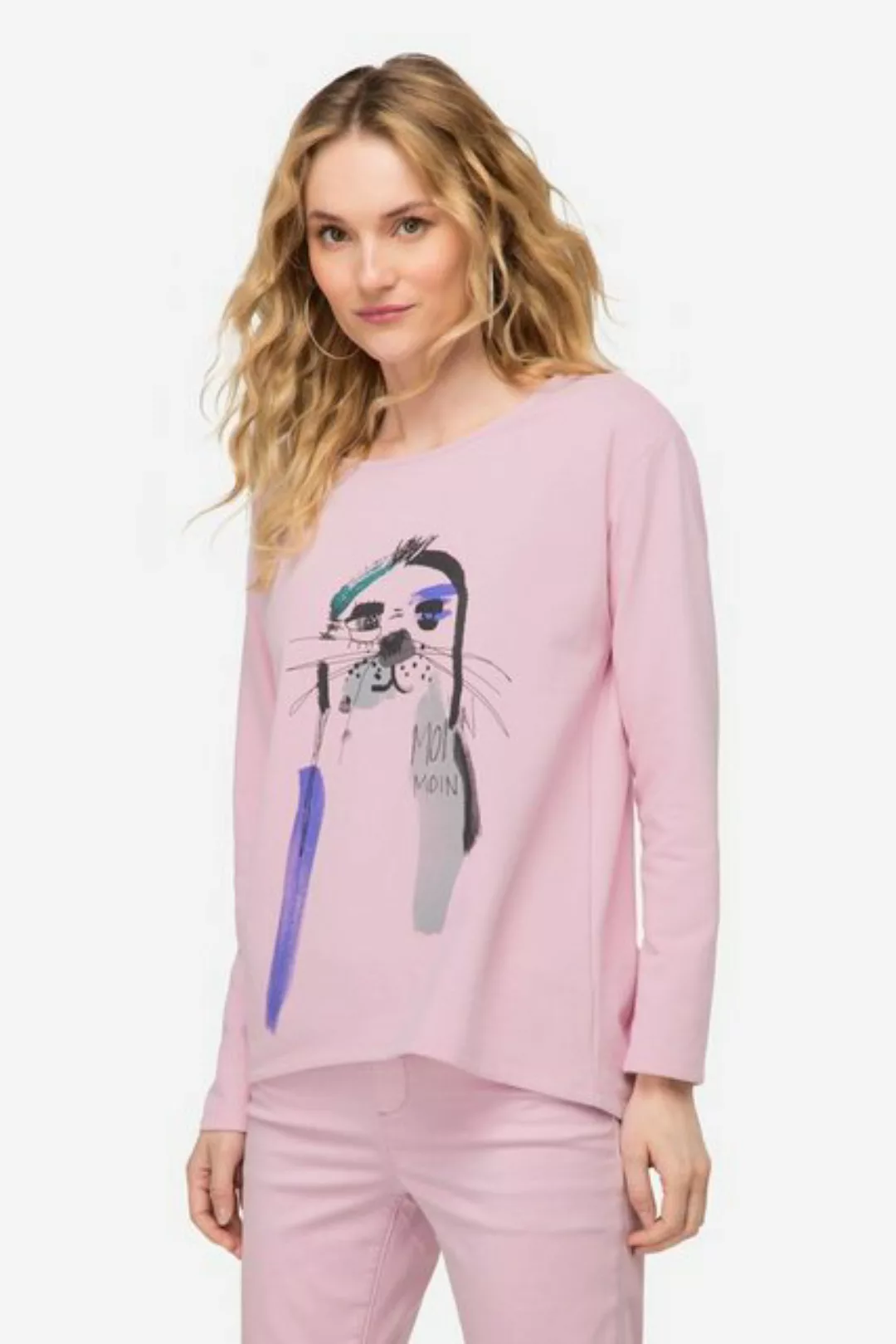 Laurasøn Sweatshirt Sweatshirt oversized Robben Print Rundhals Langarm günstig online kaufen