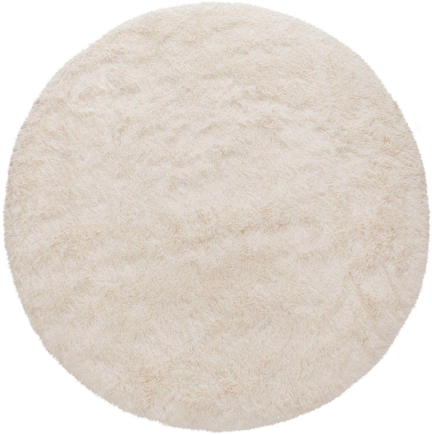 Paco Home Hochflor-Teppich »Silky 591«, rund, 37 mm Höhe, Uni Farben, beson günstig online kaufen