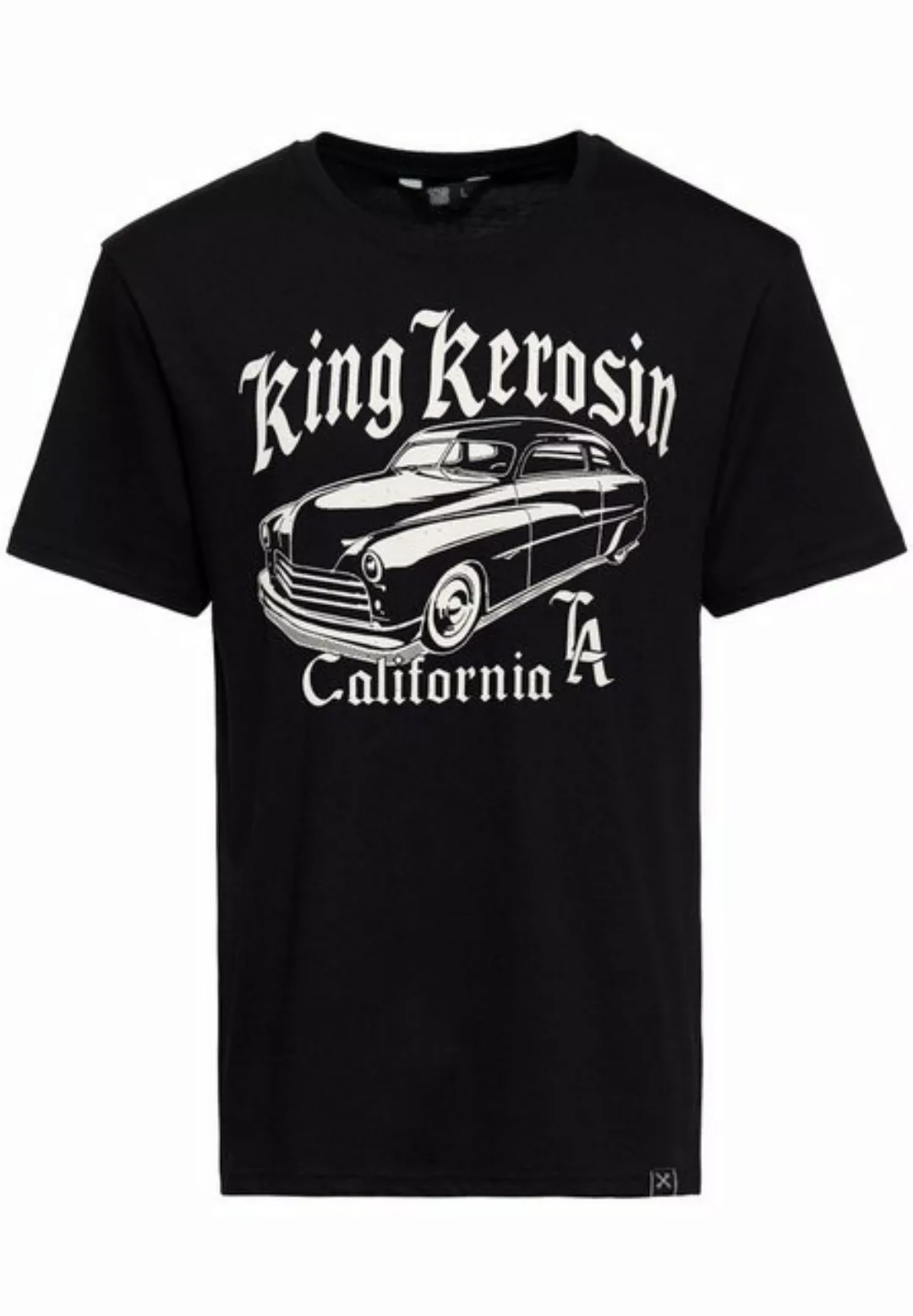 KingKerosin Print-Shirt California Greaser (1-tlg) Front Print im Retro Mus günstig online kaufen