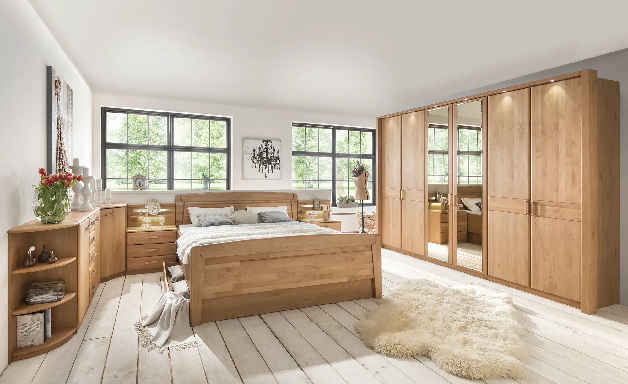 Woodford Schlafzimmer  Morgana - holzfarben - Komplett-Schlafzimmer - Möbel günstig online kaufen