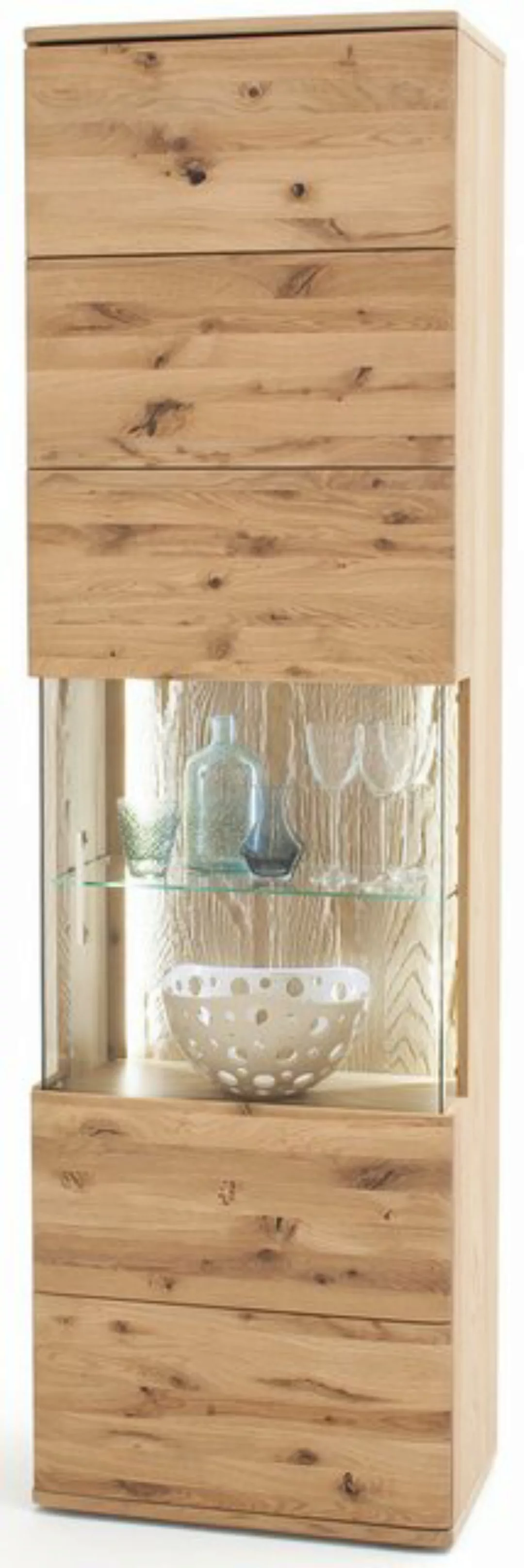 MCA furniture Vitrine Vitrine 2 Santori, Eiche Bianco, LED Beleuchtung günstig online kaufen