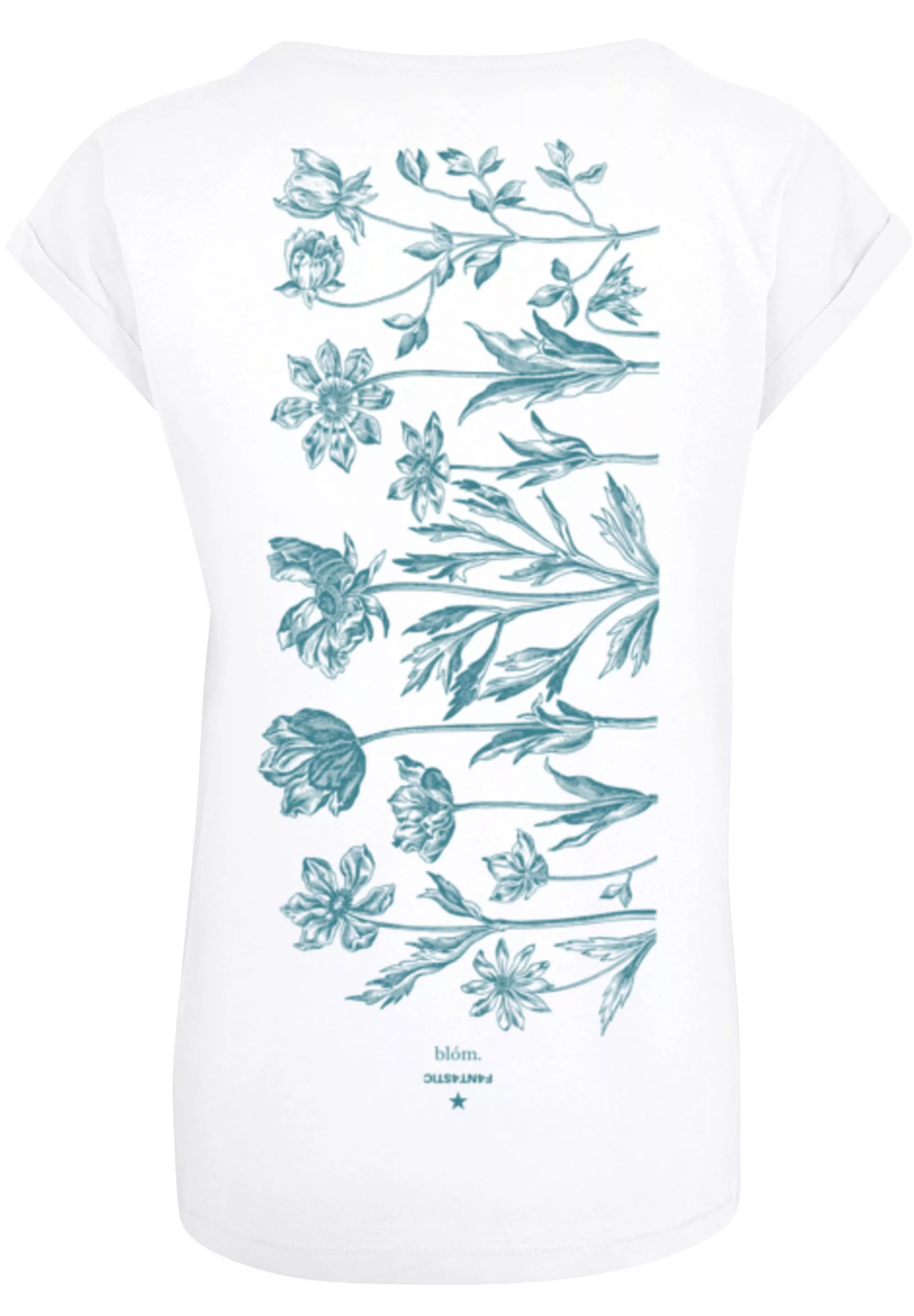 F4NT4STIC T-Shirt "Blumenmuster Blau" günstig online kaufen