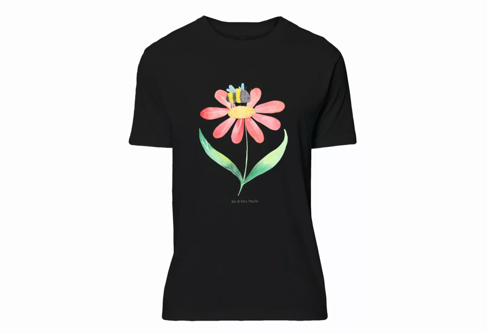 Mr. & Mrs. Panda T-Shirt Hummel Blume - Schwarz - Geschenk, Junggesellenabs günstig online kaufen