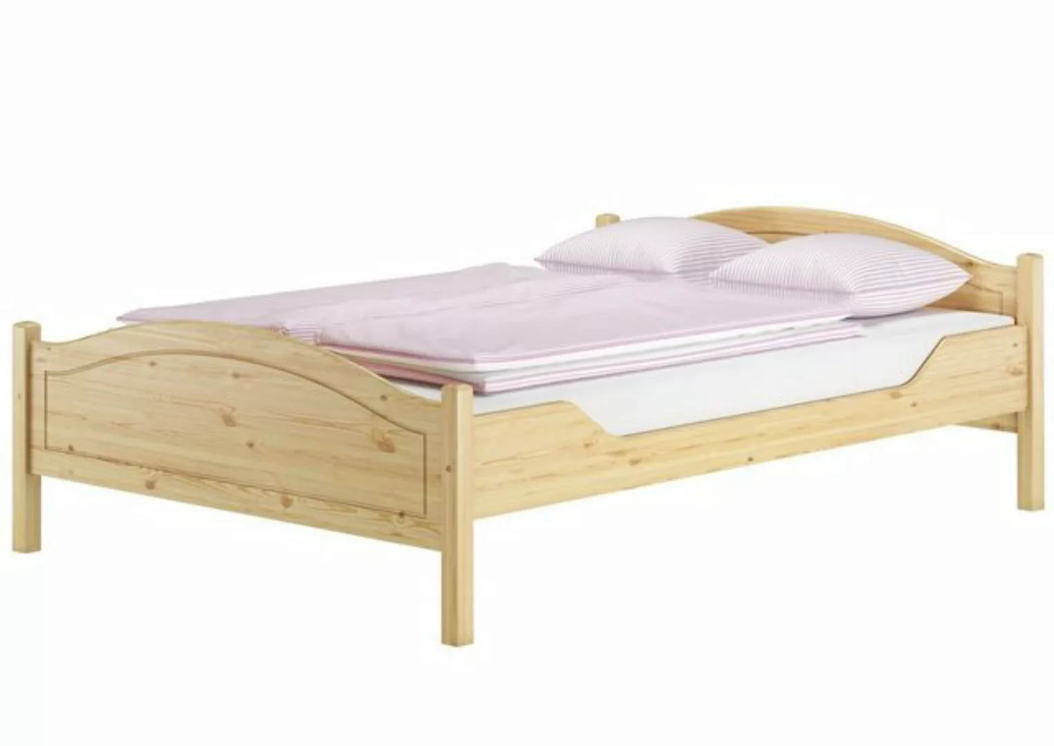 ERST-HOLZ Bett Doppelbett Bett Landhausstil Kiefer massiv 140x200 Zubehör w günstig online kaufen