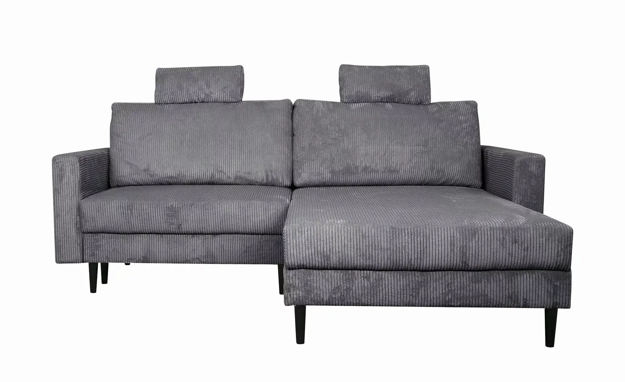 uno Ecksofa trendiger Cordstoff Livorno ¦ grau ¦ Maße (cm): B: 221 H: 105 T günstig online kaufen