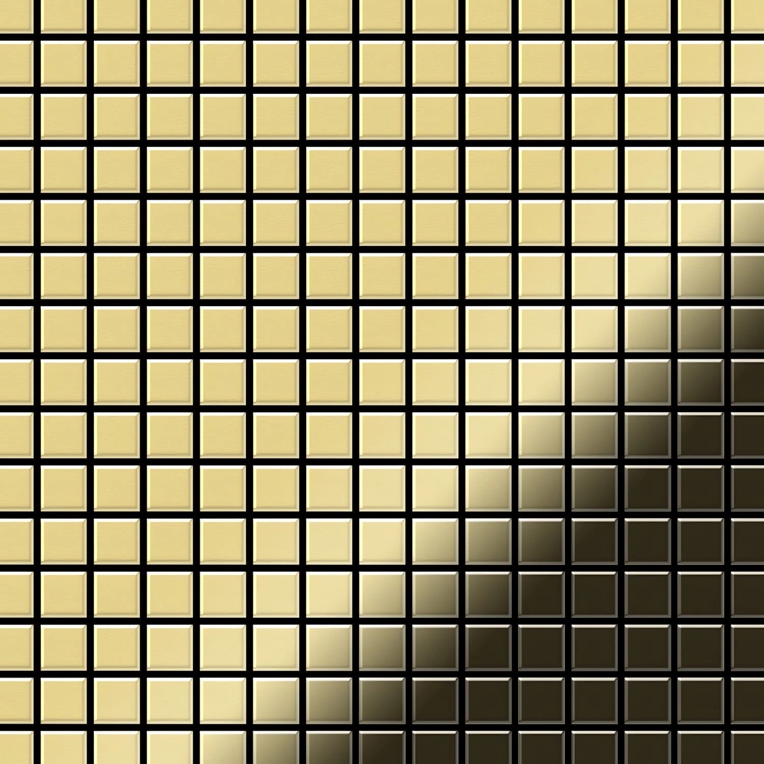 ALLOY Mosaik Fliese Massiv Metall Messing Gewalzt Gold 1,6mm Stark Mosaic-b günstig online kaufen