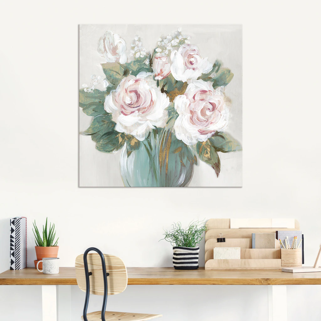 Artland Wandbild "Goldener Blumenstrauß", Blumenbilder, (1 St.), als Alubil günstig online kaufen