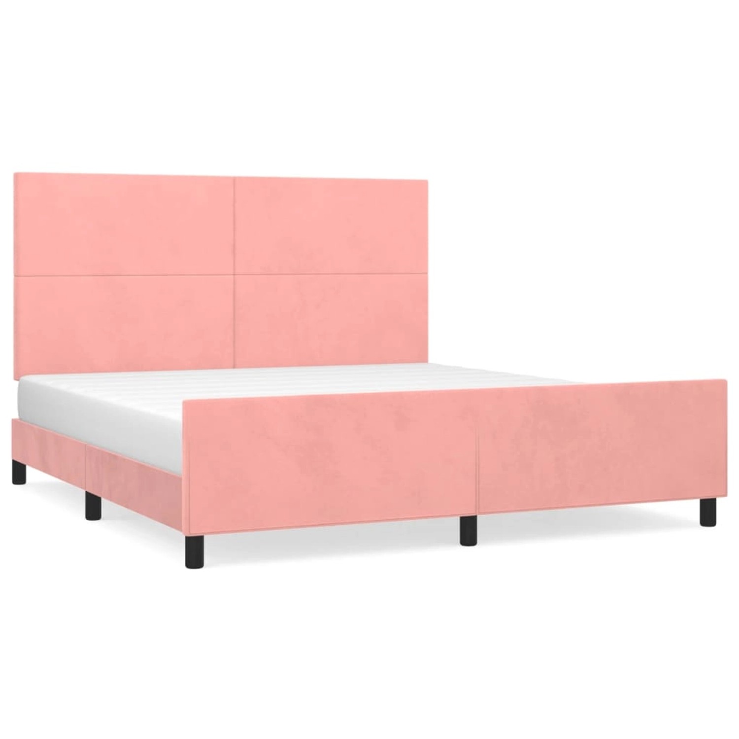 vidaXL Bettgestell mit Kopfteil Rosa 160x200 cm Samt Modell 41395841 günstig online kaufen