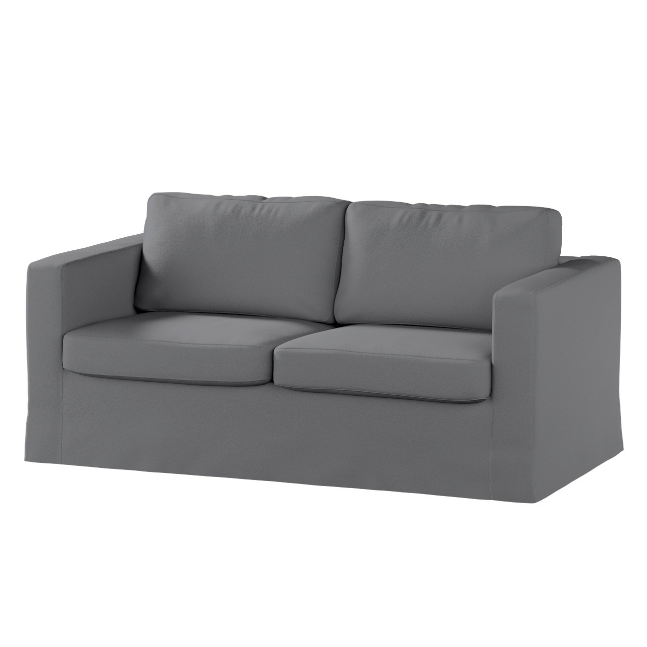 Bezug für Karlstad 2-Sitzer Sofa nicht ausklappbar, lang, grau, Sofahusse, günstig online kaufen