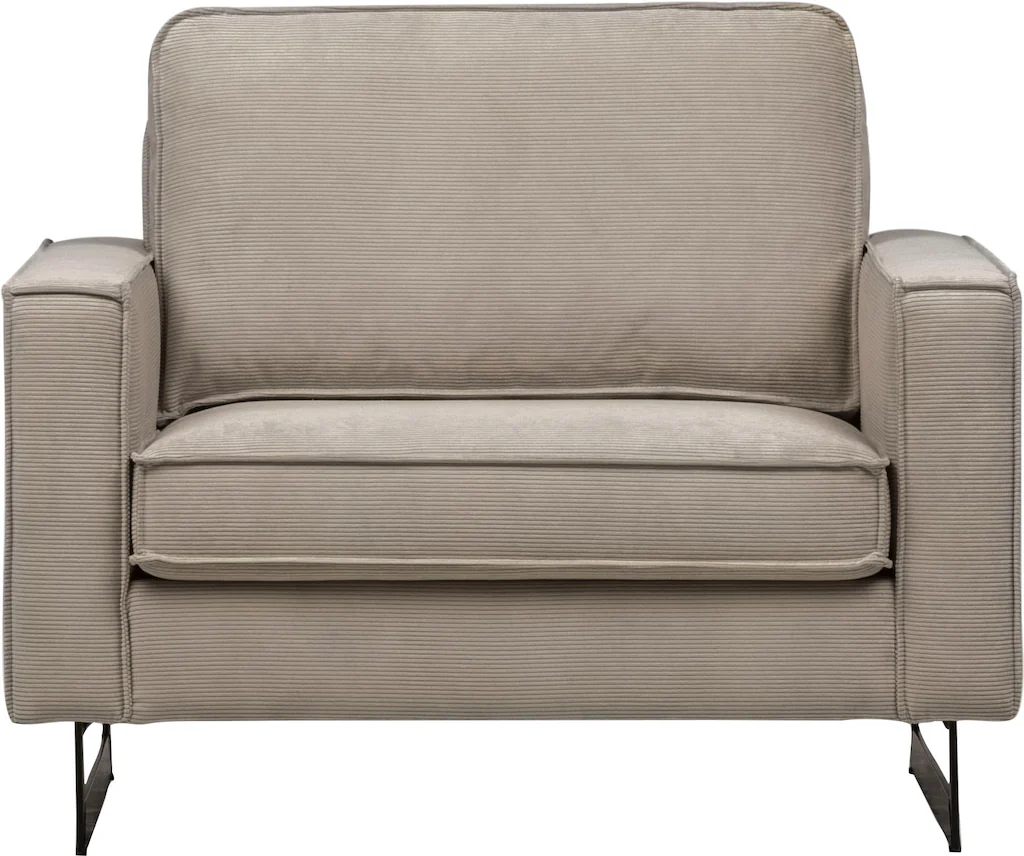 Places of Style Loveseat "Pinto 105 cm, Cord, Chenille, Lederoptik", mit Ke günstig online kaufen