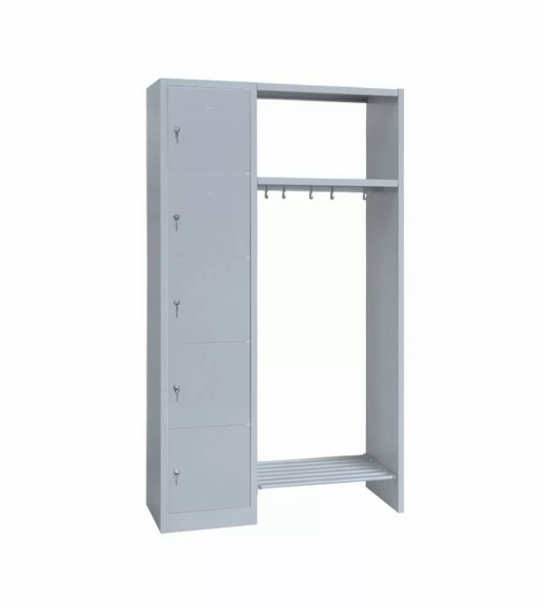 Steelboxx Fächerschrank Lüllmann® Garderobe, 1 Abteil links, 5 Fächer, 1800 günstig online kaufen