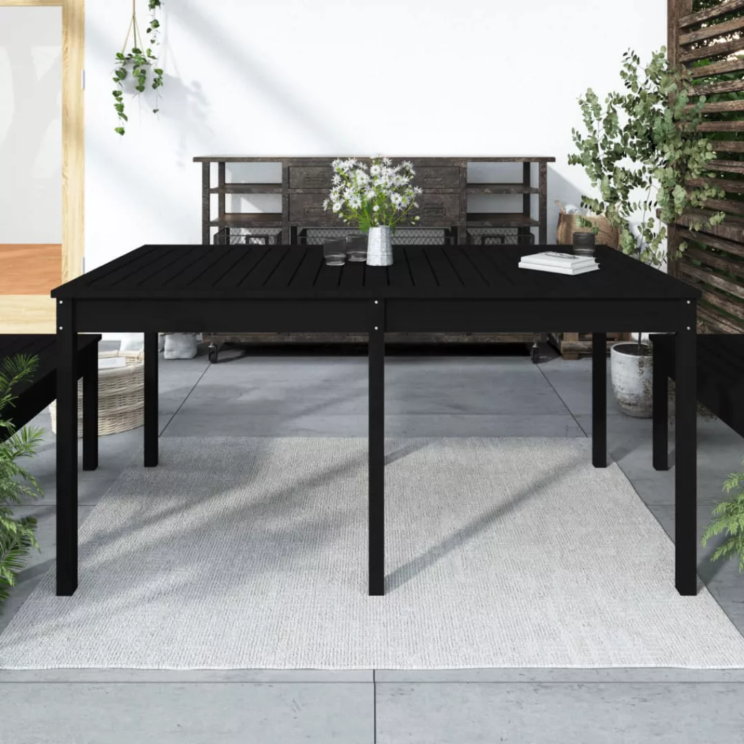 Vidaxl Gartentisch Schwarz 159,5x82,5x76 Cm Massivholz Kiefer günstig online kaufen