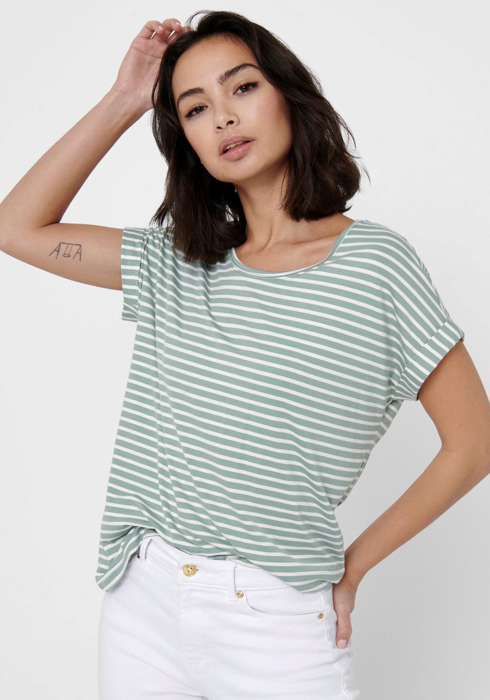 ONLY T-Shirt ONLMOSTER STRIPE S/S O-NECK günstig online kaufen