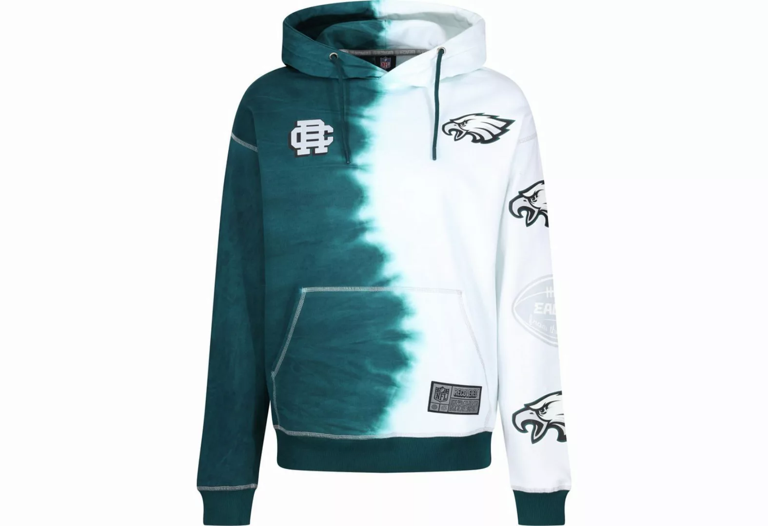 Recovered Kapuzenpullover Recovered Hoodie NFL Philadelphia Eagles Ink Dye günstig online kaufen