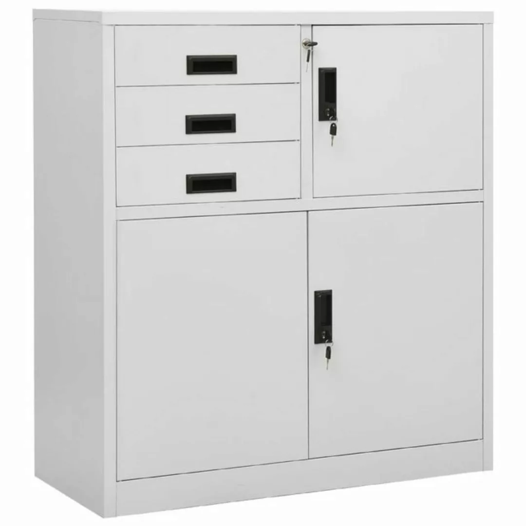 vidaXL Aktenschrank Büroschrank Hellgrau 90x40x102 cm Stahl günstig online kaufen