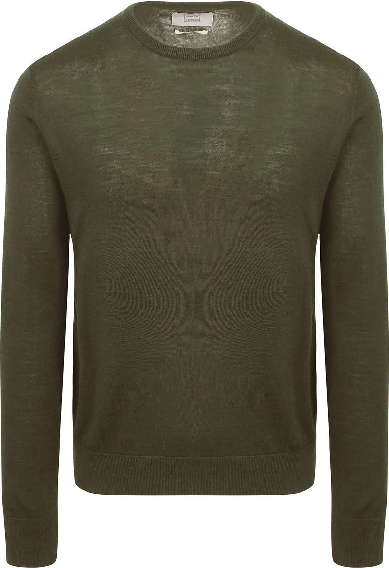 King Essentials The John Pullover Merino Army Grün - Größe M günstig online kaufen