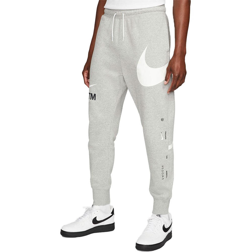 Nike Sportswear Swoosh Semi Brushed Back Hose 2XL Dk Grey Heather / White günstig online kaufen