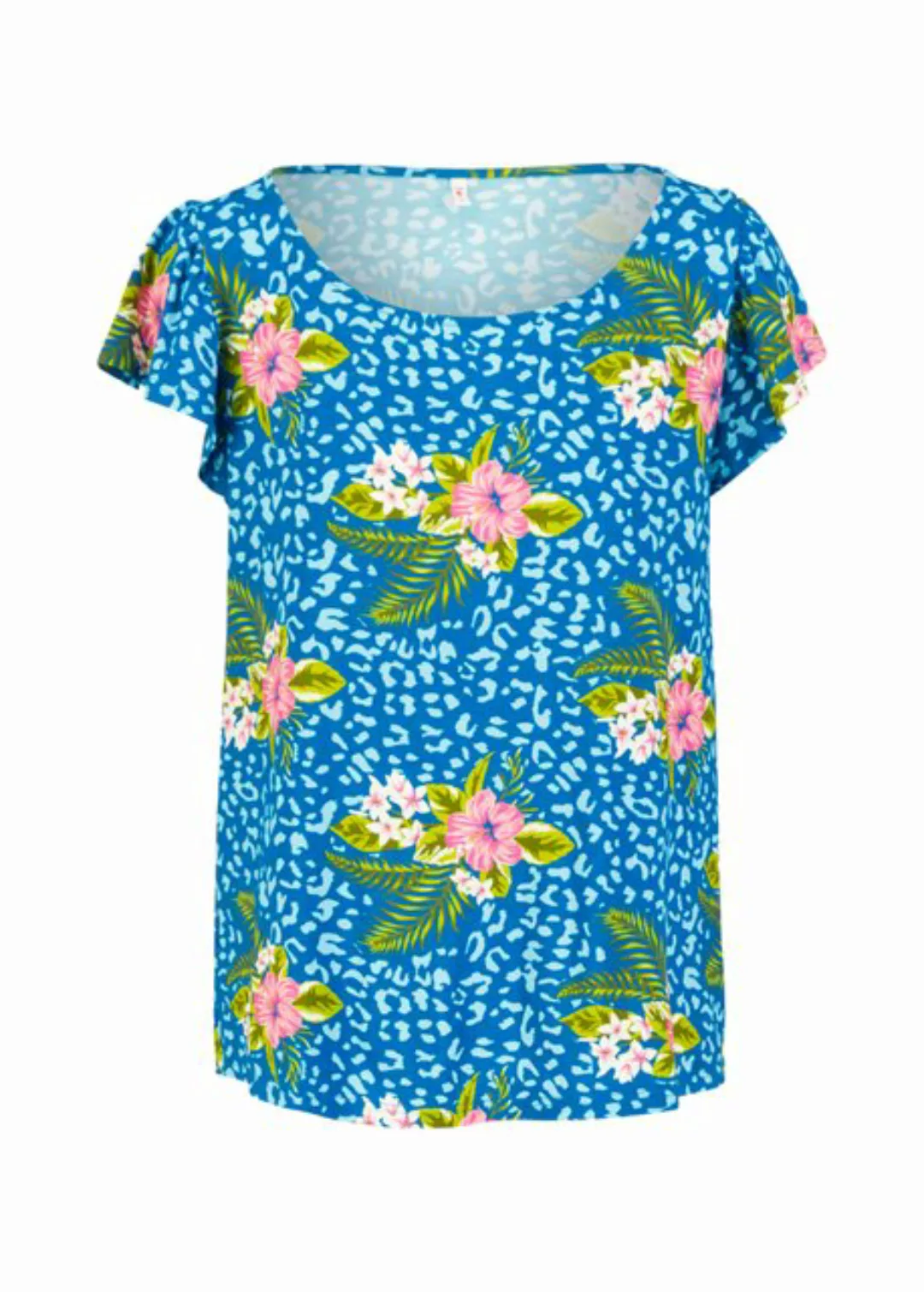 Blutsgeschwister T-Shirt Frilly Crew - tropical hibiscus leo günstig online kaufen