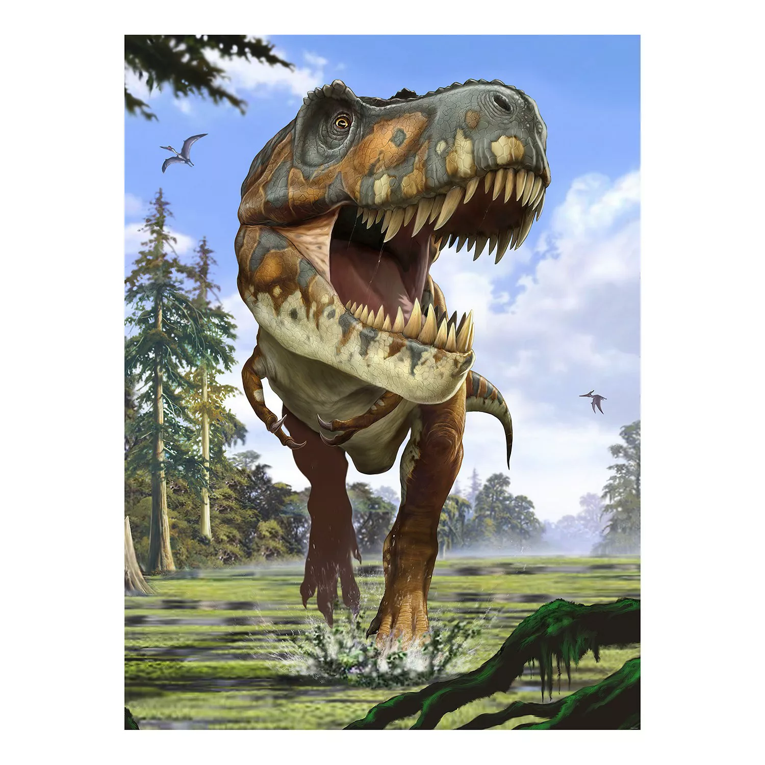 KOMAR Vlies Fototapete - Tyrannosaurus Rex - Größe 184 x 248 cm mehrfarbig günstig online kaufen