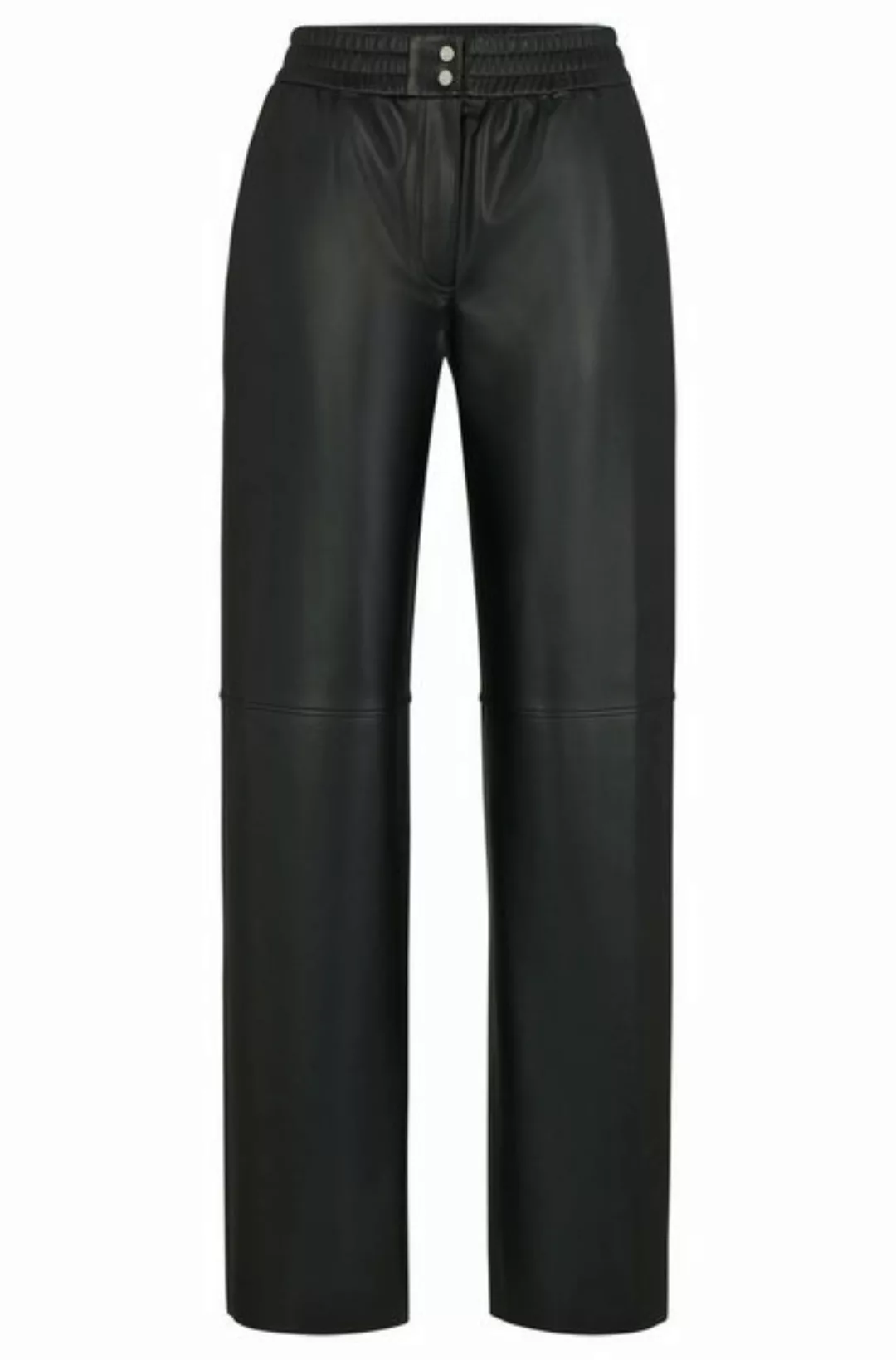 HUGO Lederhose Damen Hose HALMARA-1 aus Kunstleder Relaxed Fit (1-tlg) günstig online kaufen