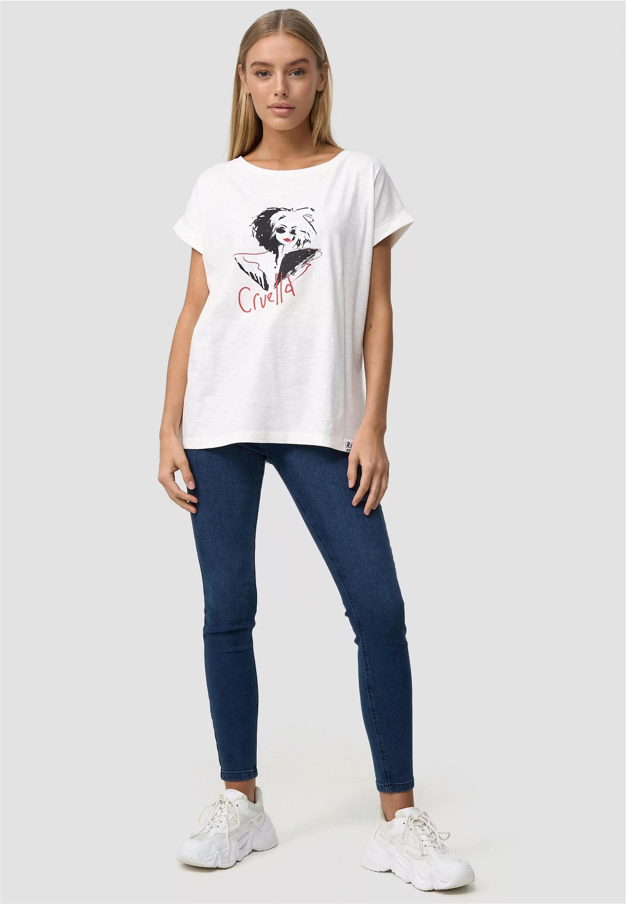 Recovered T-Shirt "Cruella Devil Art Ecru", im zeitlosen Design günstig online kaufen