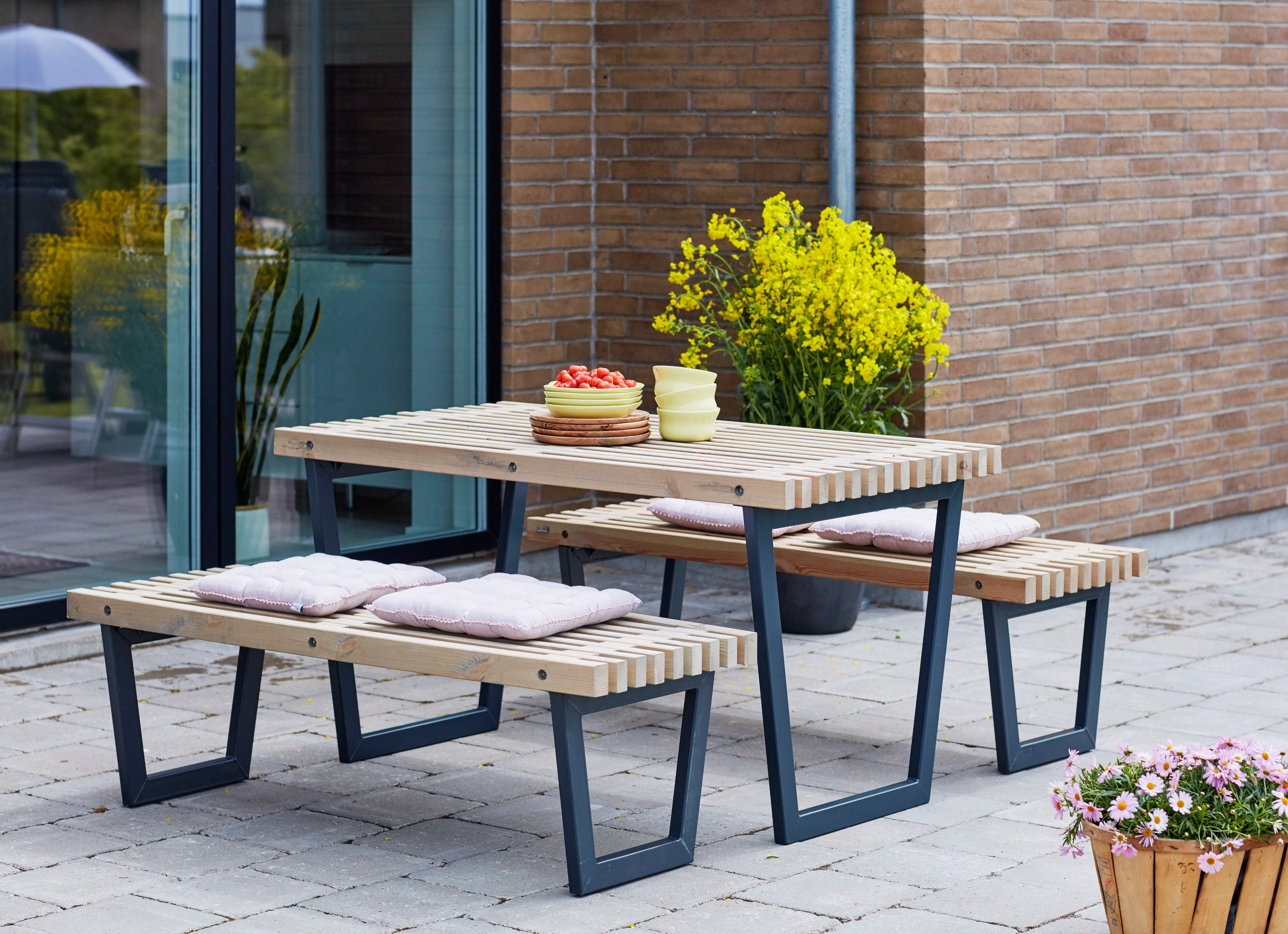 PLUS Gartenlounge-Set ""Siesta" Möbelset", (3 tlg.), bestehend aus: Tisch u günstig online kaufen