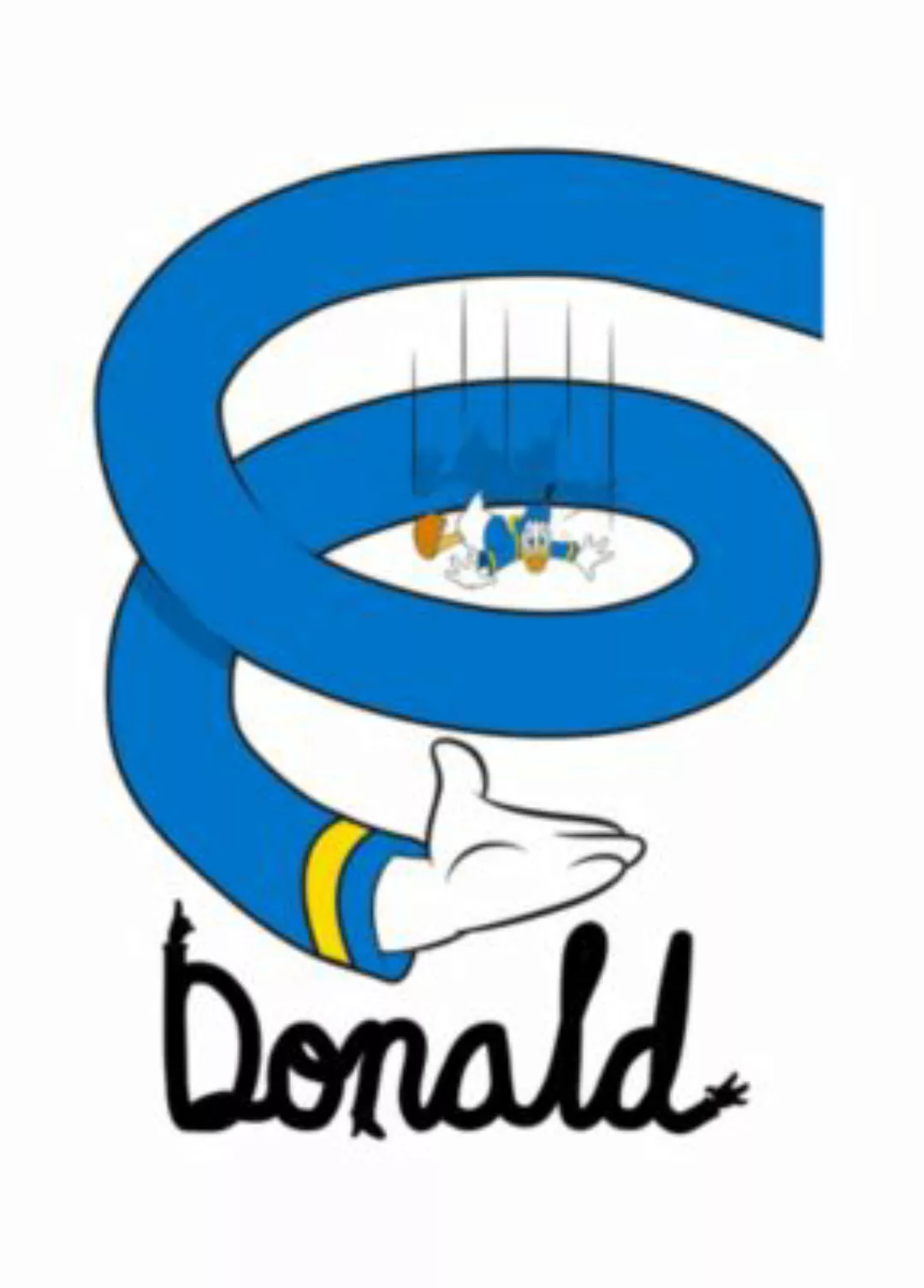KOMAR Wandbild - Donald Duck Spiral - Größe: 50 x 70 cm mehrfarbig Gr. one günstig online kaufen
